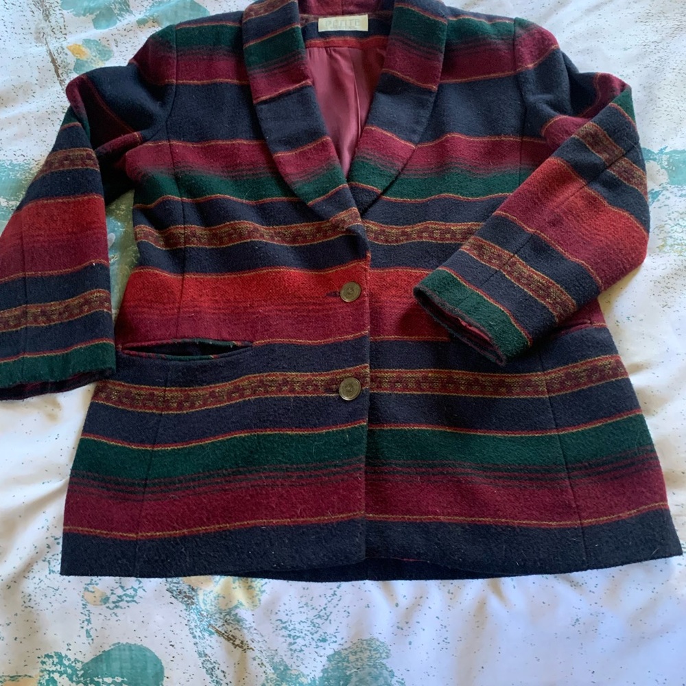 Fall blazer: wool blend, fully lined, size medium